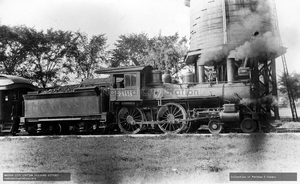 Postcard: Rutland Railroad #796 at North Bennington, Vermont